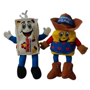 VINTAGE 1998 Freddy The Fresh Guy and Twinkie The Kid Plush Toy Set